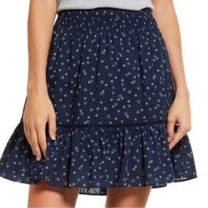 Madewell Smock-Waist Ruffle Tiny Bandana Flower Twilight‎